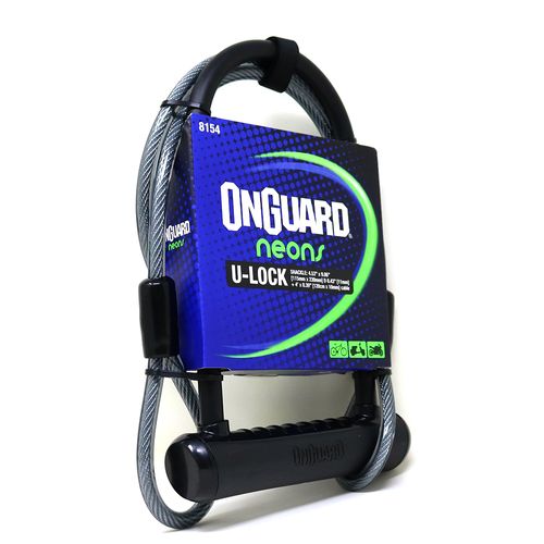 CANDADO ON GUARD LLAVE U-LOCK NS CABLE 115X230MM NEGRO