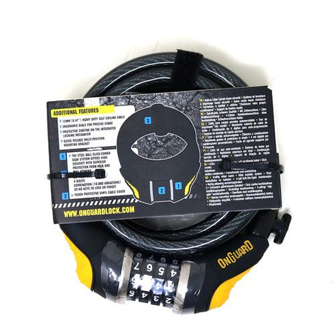 Candado  Clave Espiral Doberman 185cmX12mm Negro