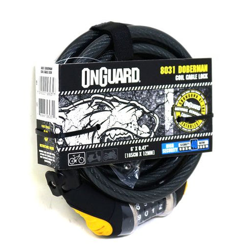 Candado  Clave Espiral Doberman 185cmX12mm Negro