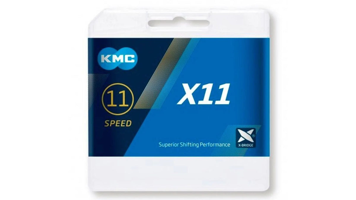 CADENA KMC X11 1/2X11/ 128 11V 118L NEGRA PLATEADO
