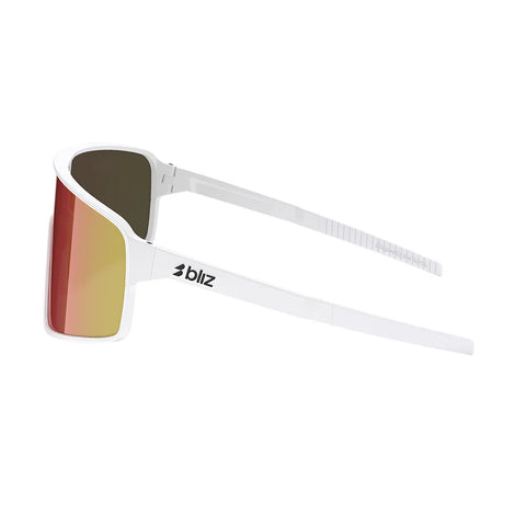 Lentes Bliz NANO OPTIC P001  Blanco mate  Marron rojo