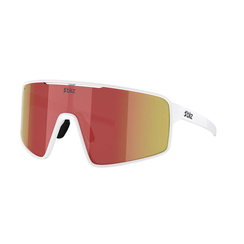 Lentes Bliz NANO OPTIC P001  Blanco mate  Marron rojo