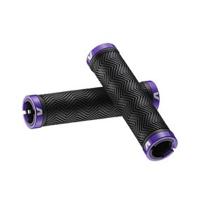 PUÑOS LIV SOLE-O MTB BLACK GRIP W/ PURPLE DOUBLE LOCK-ON